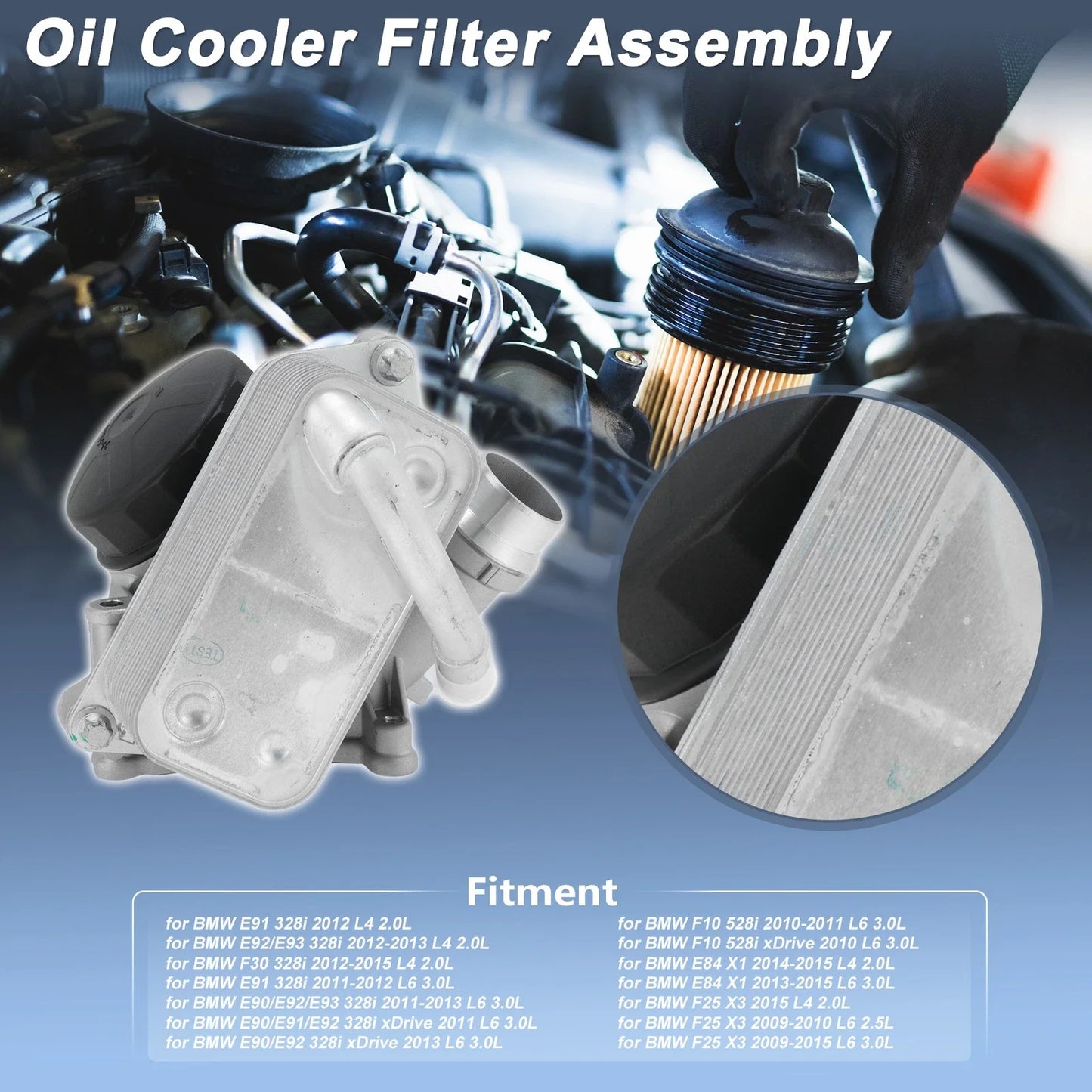 Engine Oil Filter Housing 2.0L for BMW E91 328i (2010-2012)