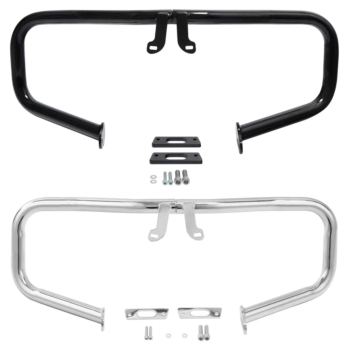 Engine Guard Chopped Black/Chrome Crash Bar for Harley Touring (2014-2024)