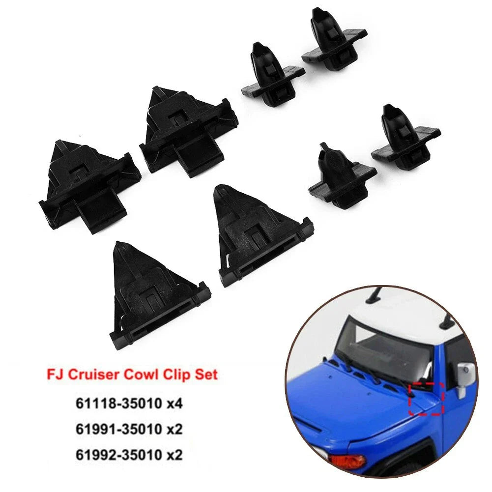Cowl Clips 8pcs for Toyota FJ Cruiser (2007–2014)