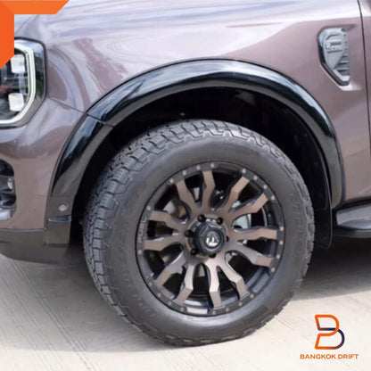 Black Slim Fender Flares for Ford Everest UB SUV (2022-2024)