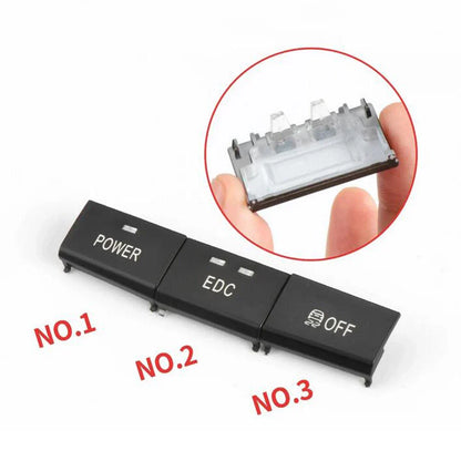 3 x Center Console Switch Button Caps for 05-12 BMW E90 E92 E93 M3