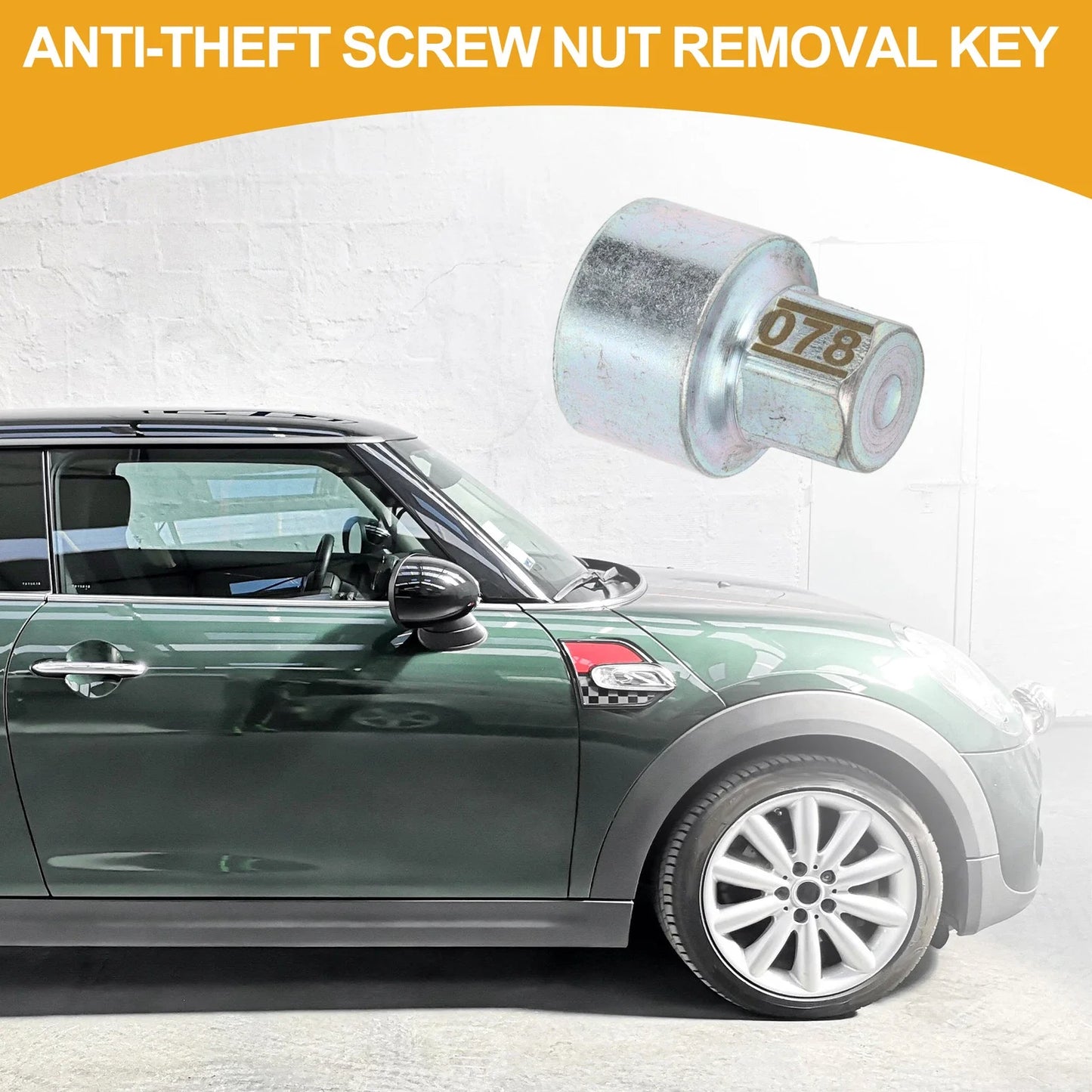 Wheel Lock Lug Nut Antitheft Screw Key Socket for BMW MINI COOPER