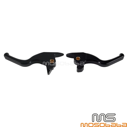 3 Finger 5.9" Black Brake & Clutch Levers for Harley Softail Fat Boy