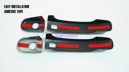 4 x Black Carbon Fiber Door Handle Covers for Ford Ranger (2012-2019)