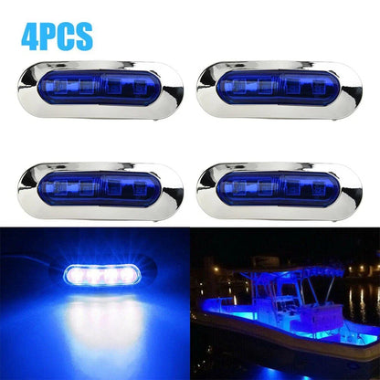 Lamp 12-24V 4 LED Courtesy Lights for Marine Boat RV Trailer