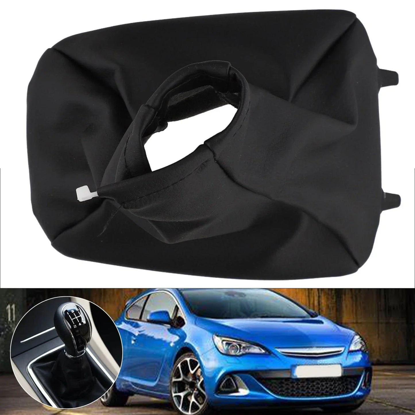 Practical Gear stick cover for Car Black Boot Gaiter Microfiber Leather