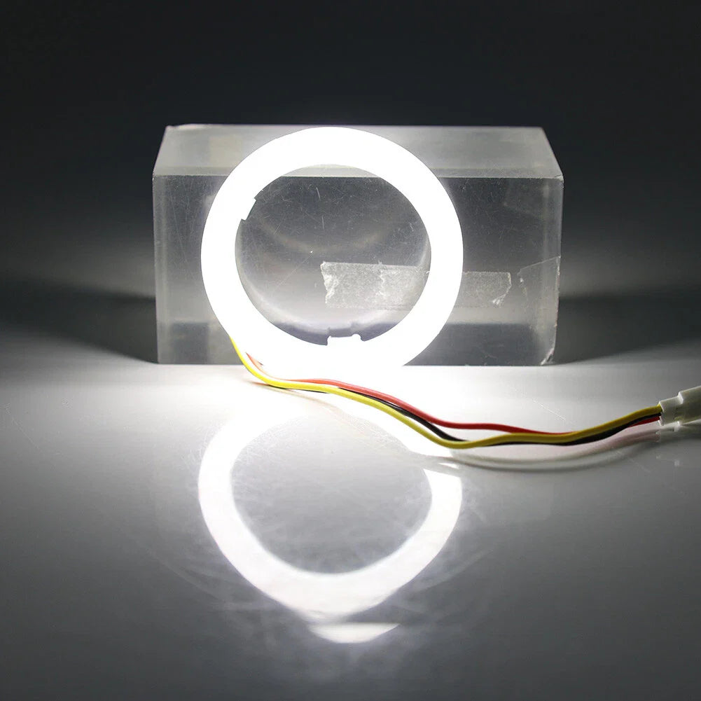 70MM White Amber Switchback LED Halo Rings for Car Headlight Retrofit