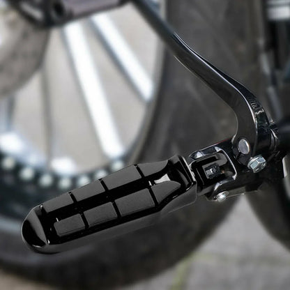 Black Driver Rider Footpegs for Harley Softail Fat Bob (2018-2025)