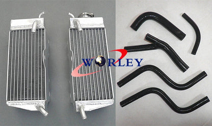 Aluminum Radiator & Red Hose for Honda CR250 CR250R (1985-1987)