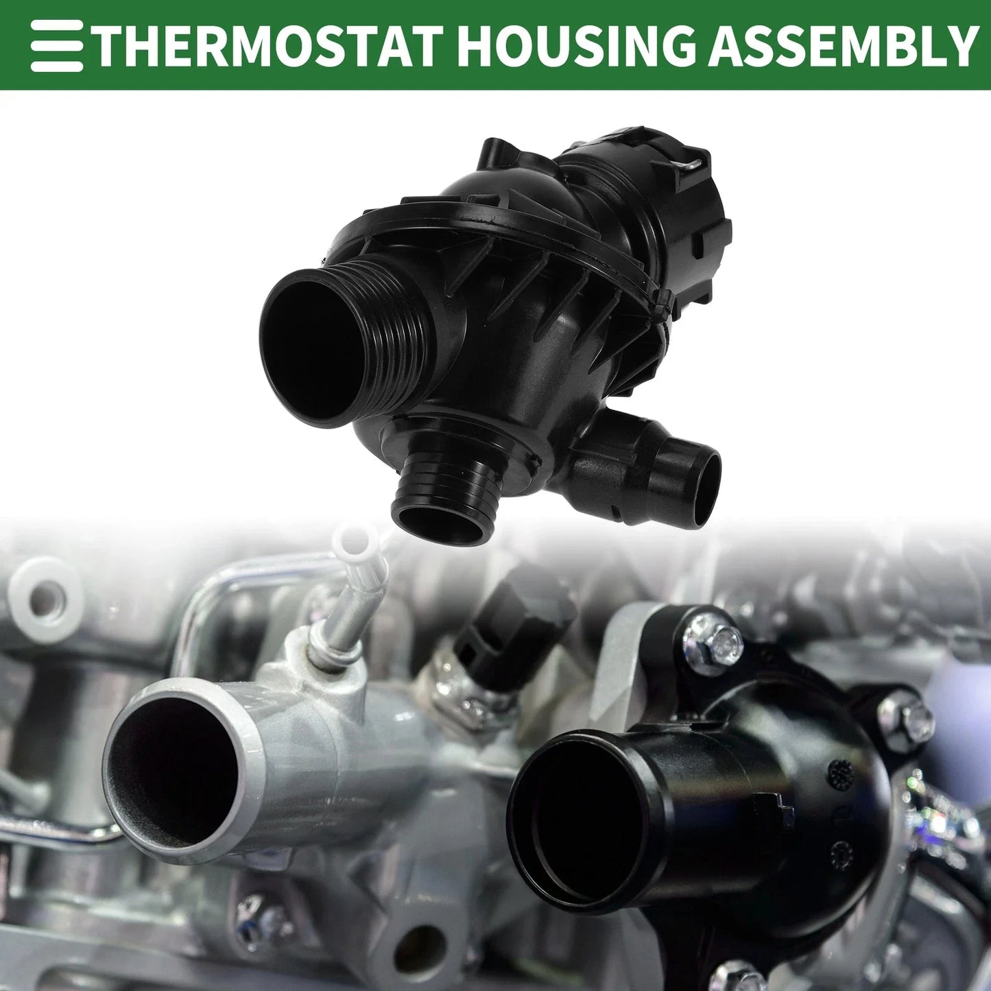 Engine Coolant Thermostat Housing Assembly for BMW 335i GT xDrive 435i