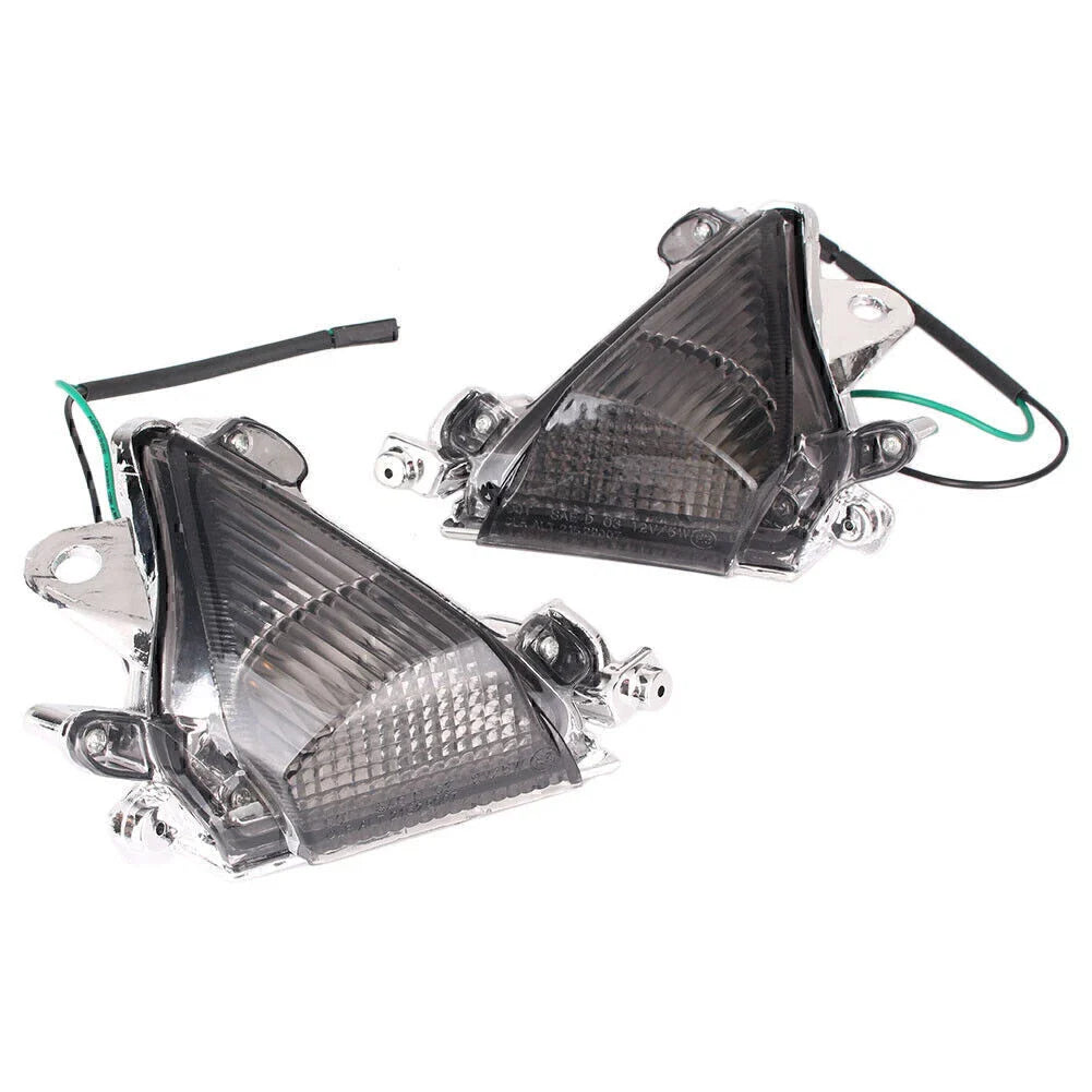 Smoke Front Turn Signal Light Lens Cover for Kawasaki Ninja ZX-10R (2004-2005)