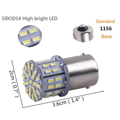 10 x 50SMD LED Tail Turn Signal Light Bulbs for BA15S 1156