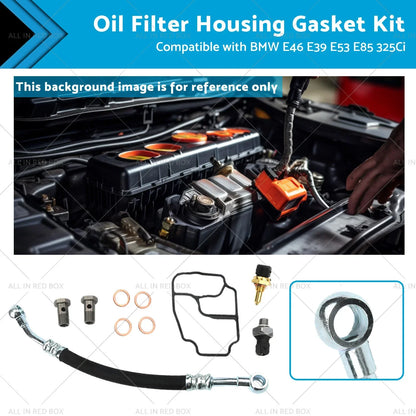 Engine Oil Filter Housing Gasket for BMW E53 E46 E39 325Ci X5 Z3 (2000-2006)