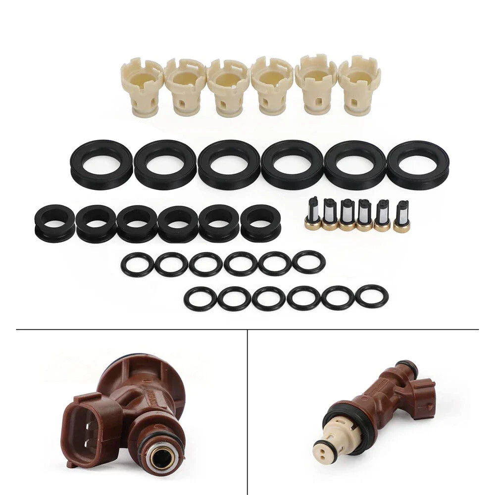 Fuel Injector Rebuild Kit O-Ring Seal Filter Cap for 4Runner Tacoma Tundra