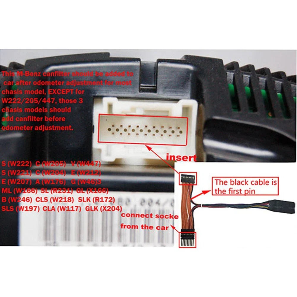 CAN Filter / 18 In 1 / Odometer for Benz W222 W205 W212 (2013–2020)