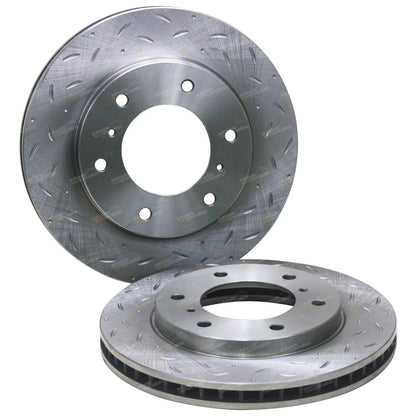 Slotted Dimpled Disc Brake Rotors + Pads for Triton MQ (2007 - 2018)
