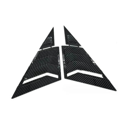 Carbon Fiber Look Front Window Scoop Louver Cover for Honda Civic Sedan (12-15)