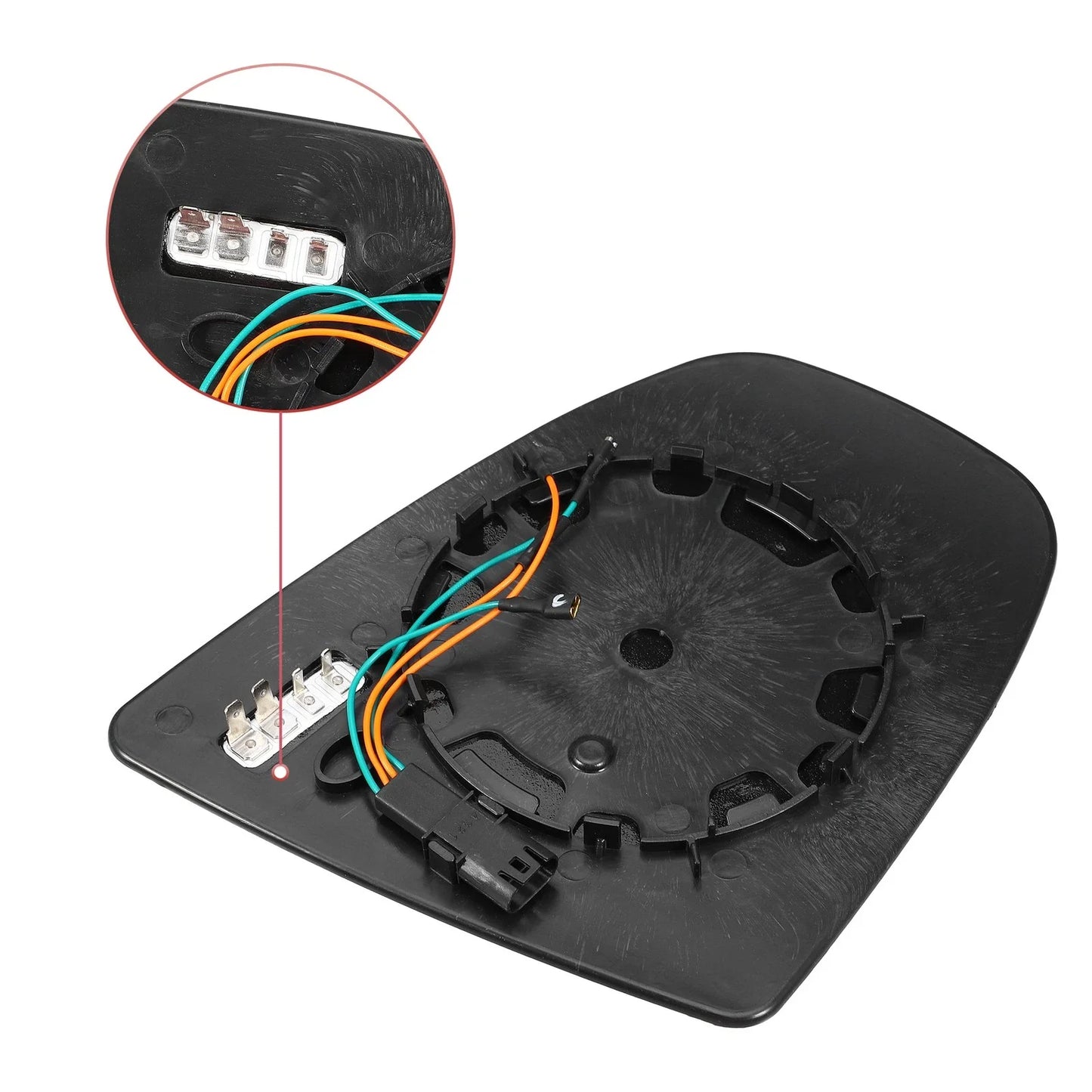 Left Heated Rear View Mirror Glass with Backing Plate for BMW X5 X6