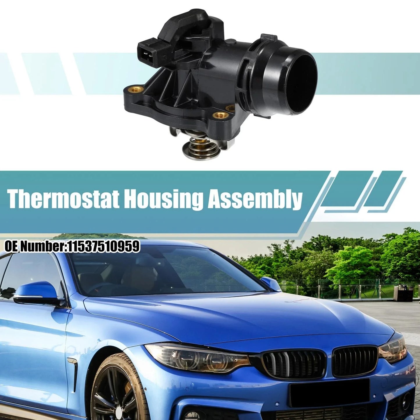 Engine Coolant Thermostat Housing Assembly for BMW 120i (2005-2010)