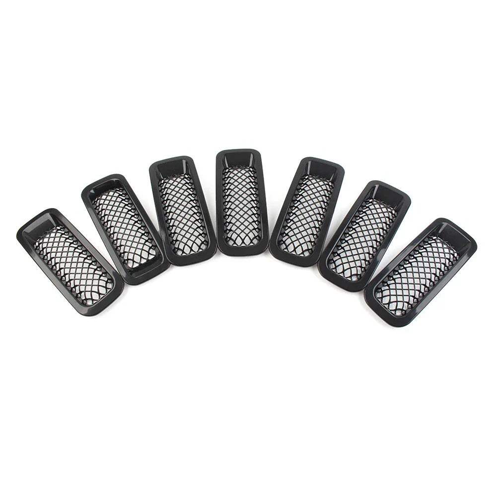 7 Pcs Front Mesh Grille Cover for Jeep Patriot (2011-2017)
