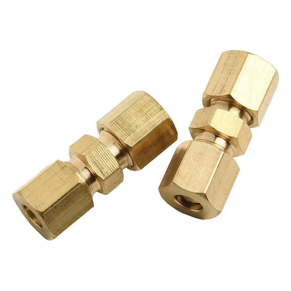 Brass Brake Line Compression Fitting Unions / 10 PCS