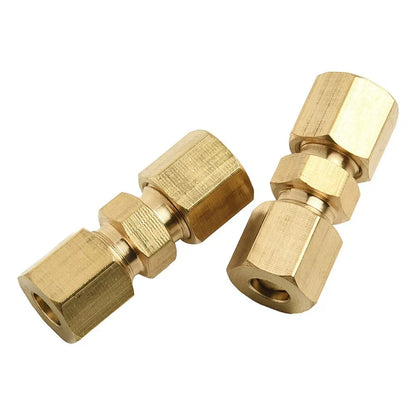 Brass Brake Line Compression Fitting Unions / 10 PCS