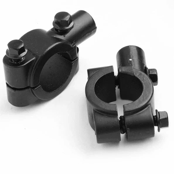 10mm Clamp On Mount Adapter for 22mm 7/8" Handlebar Custom Mirrors Black