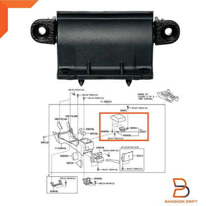 Genuine Console Compartment Door Hinge for Toyota Hilux Ute 2005-2015