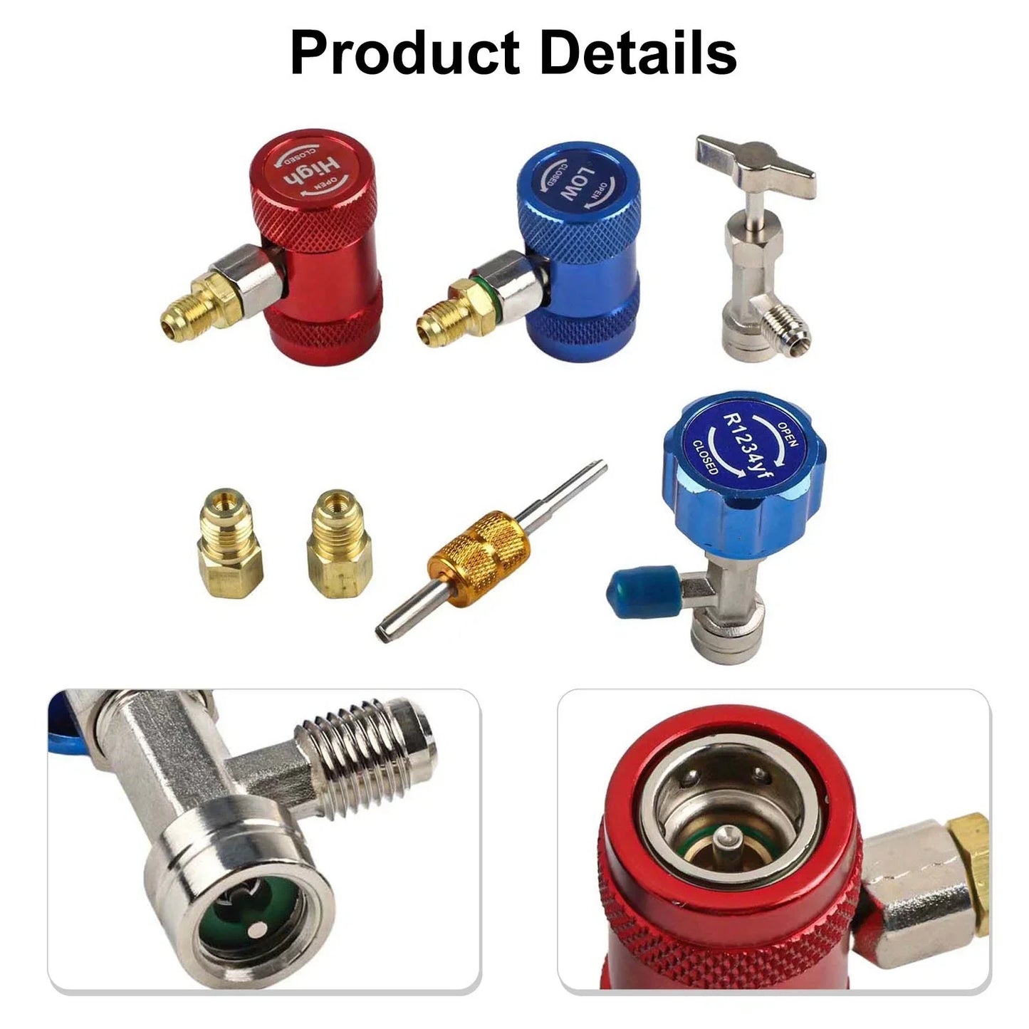 Quick Couplers Set for R1234yf with Valve Tool