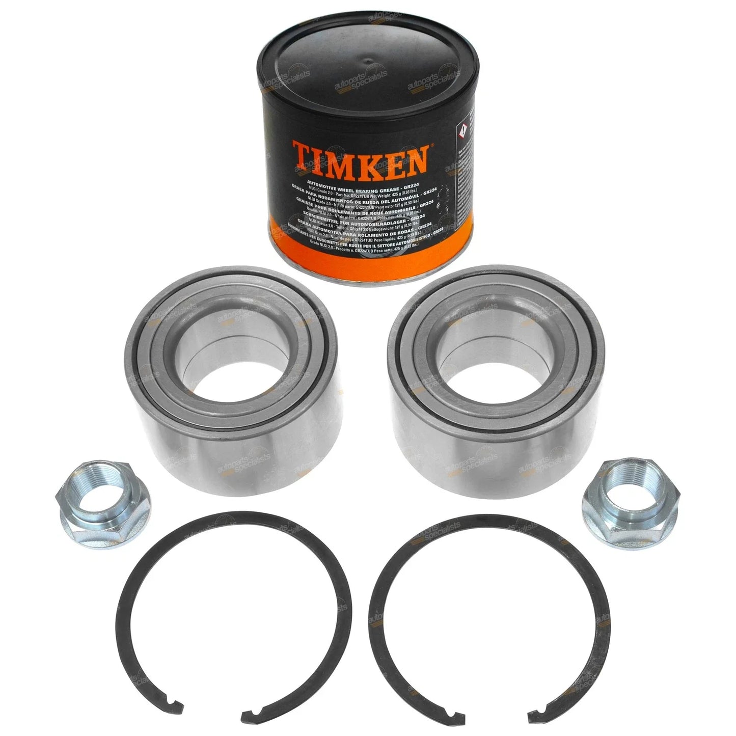 Front Wheel Bearing Kits + Grease for Mazda CX-7 (2006-2010)