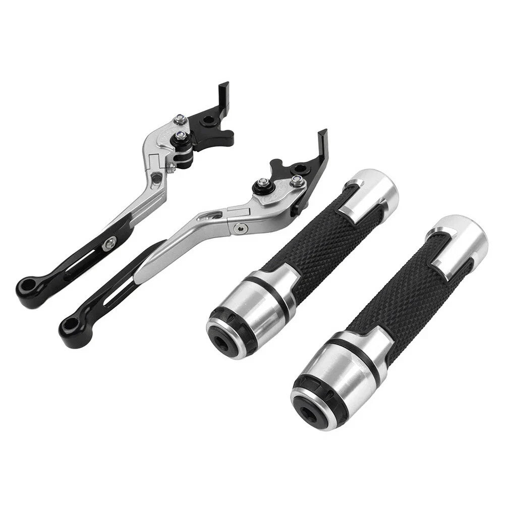 Silver Extendable Brake Clutch Lever Grip Set for Ducati Panigale (2016-2020)