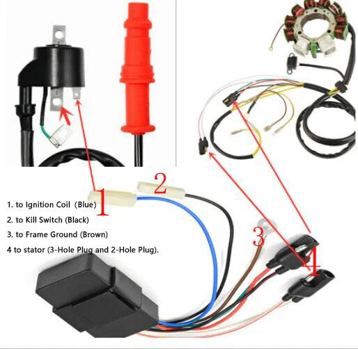 Ignition Coil Spark Plug CDI Box Kit for Polaris Magnum 500 (1997–2005)