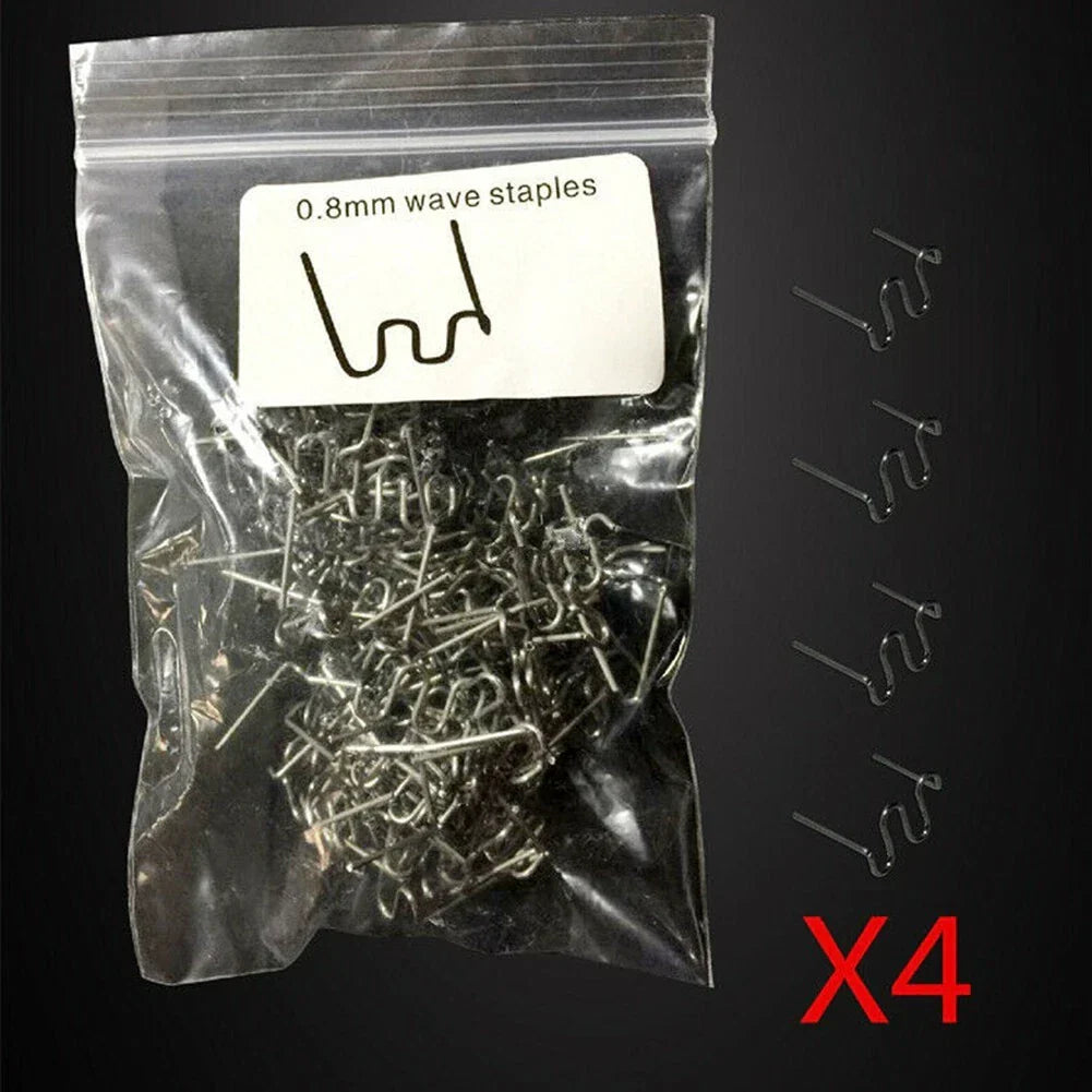 400pcs 0.8mm 0.031 Wave Staples Hot Stapler for Car Bumper Weld Repair