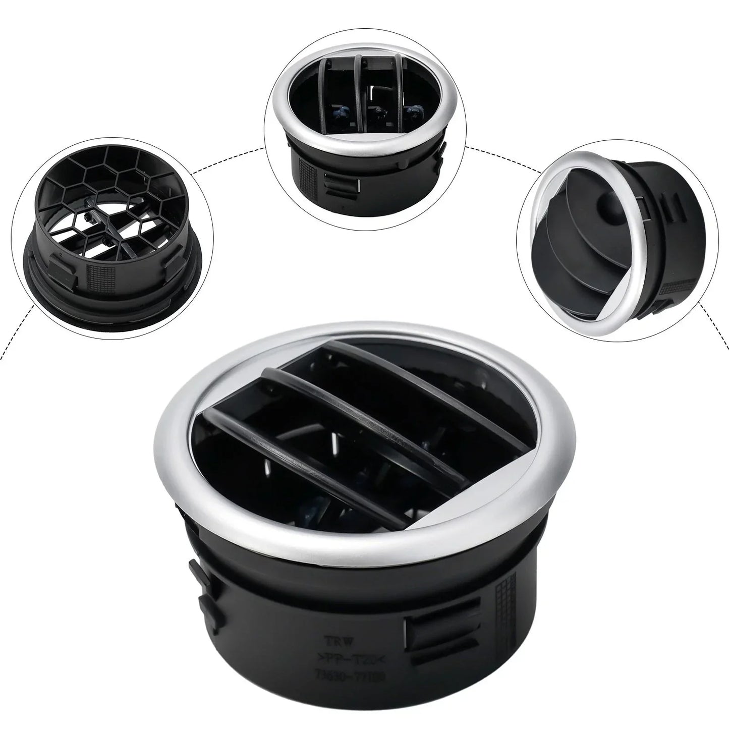 Black Plastic Air Vent Replacement for Lifan 320 Air Conditioning Outlet