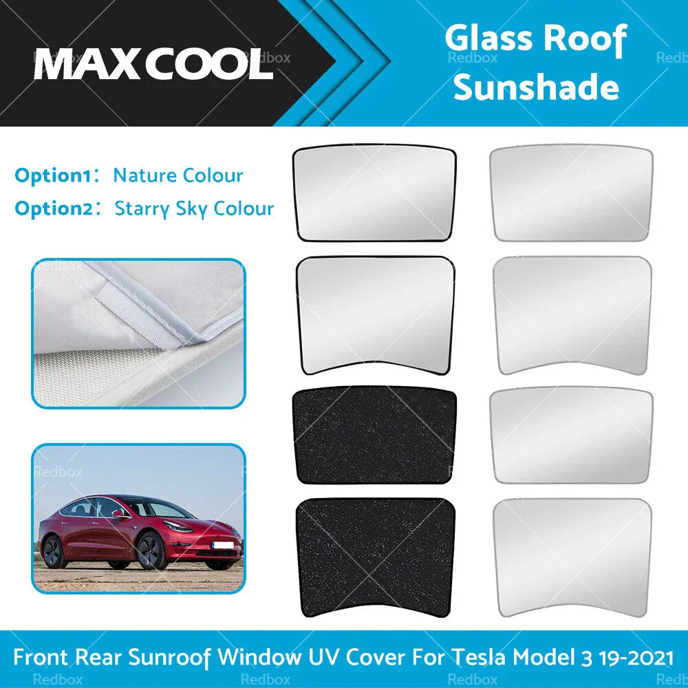 Glass Roof Sunshade UV Cover for Tesla Model 3 (2019-2021)