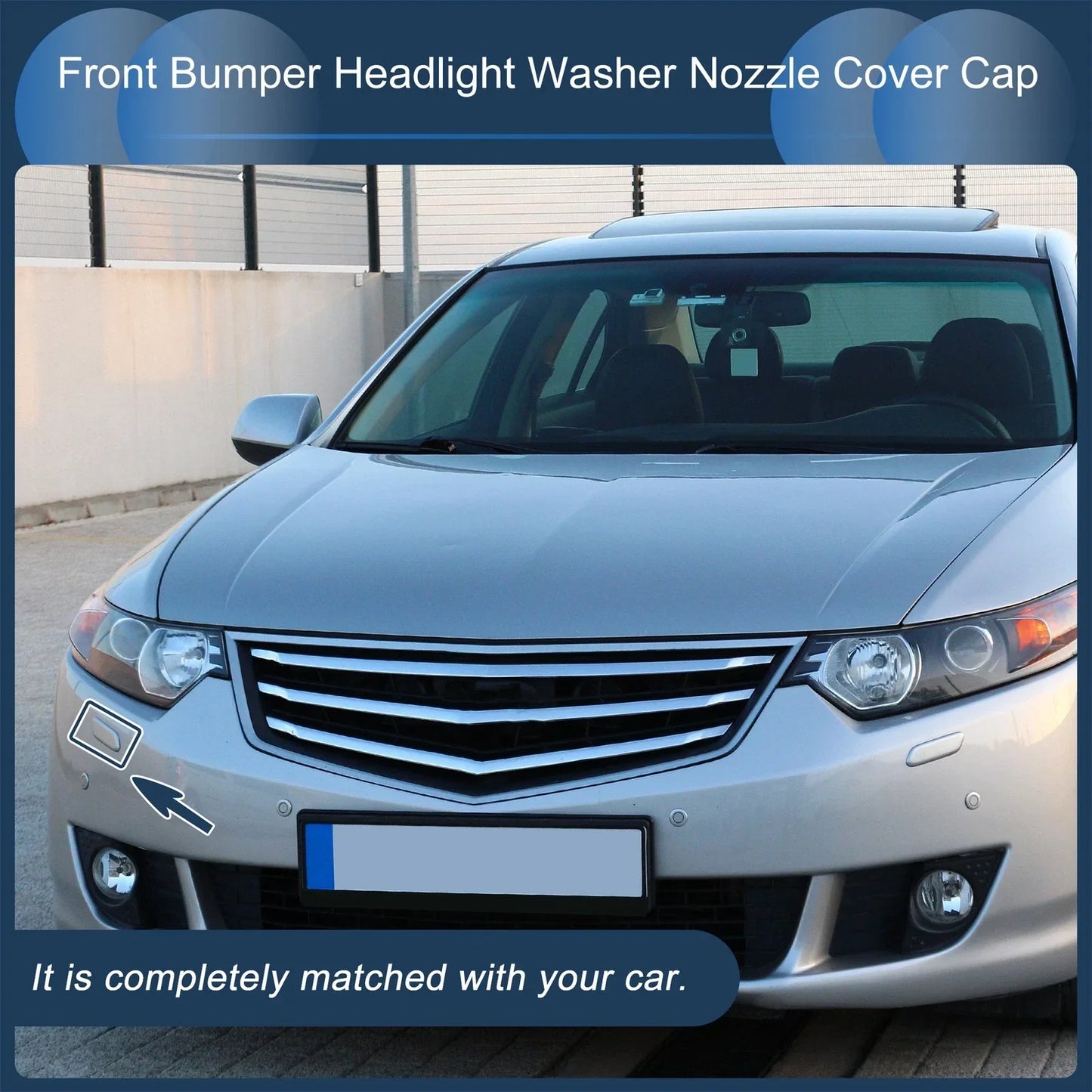 Front Right Washer Nozzle Cover for Honda Accord VIII 2011-2013 Black 1 x