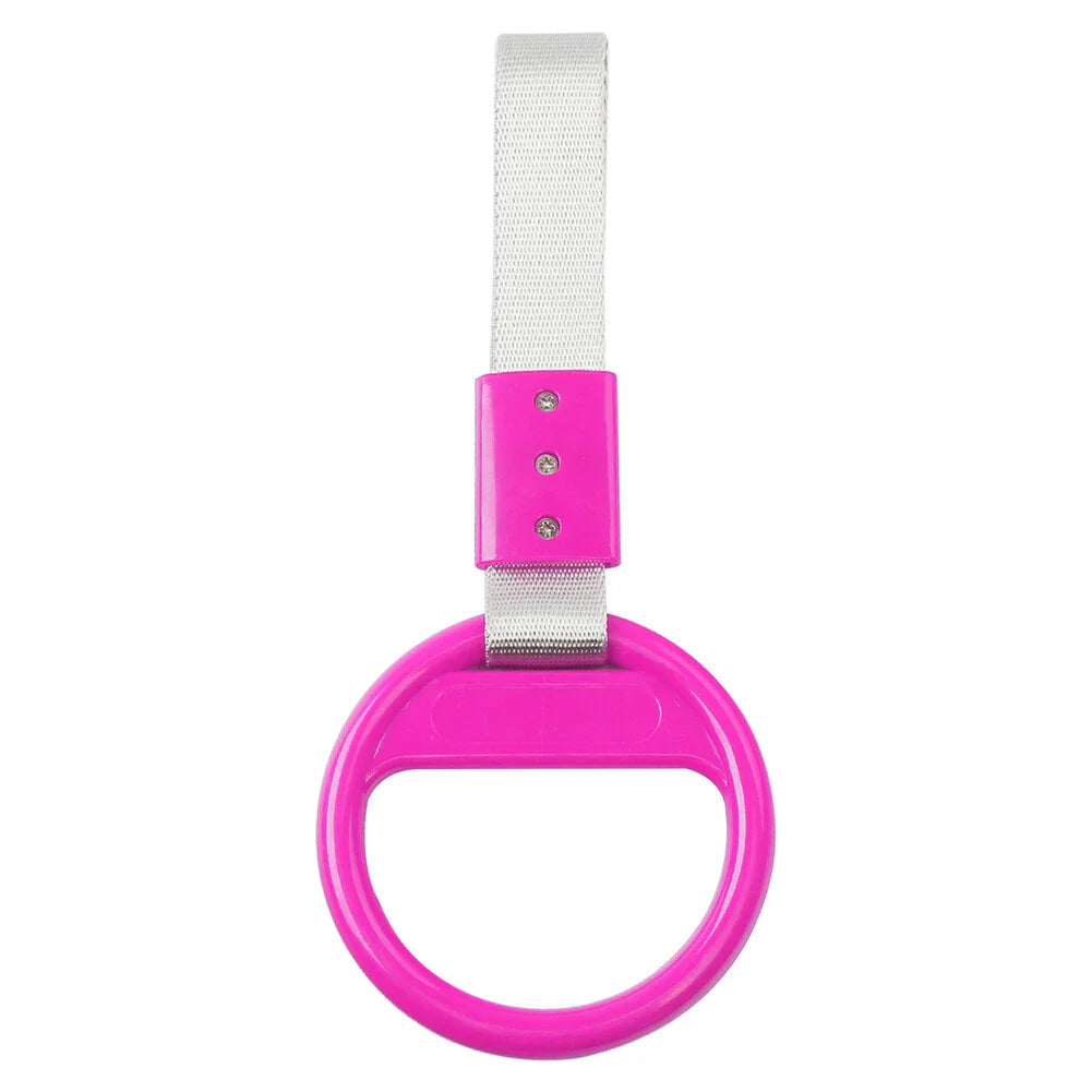 Pink Car Ring Handle Strap for Train Bus Drift Charm Tools