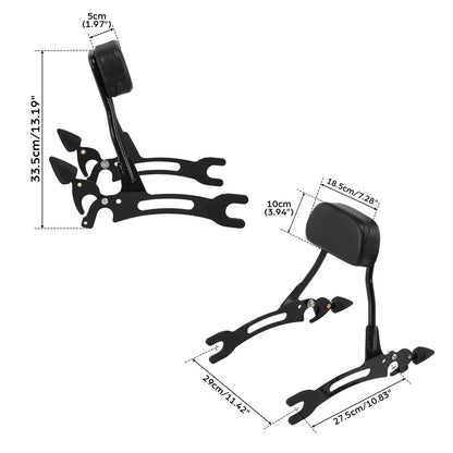 Passenger Sissy Bar Backrest Pad for Indian Chieftain (2014-2024)