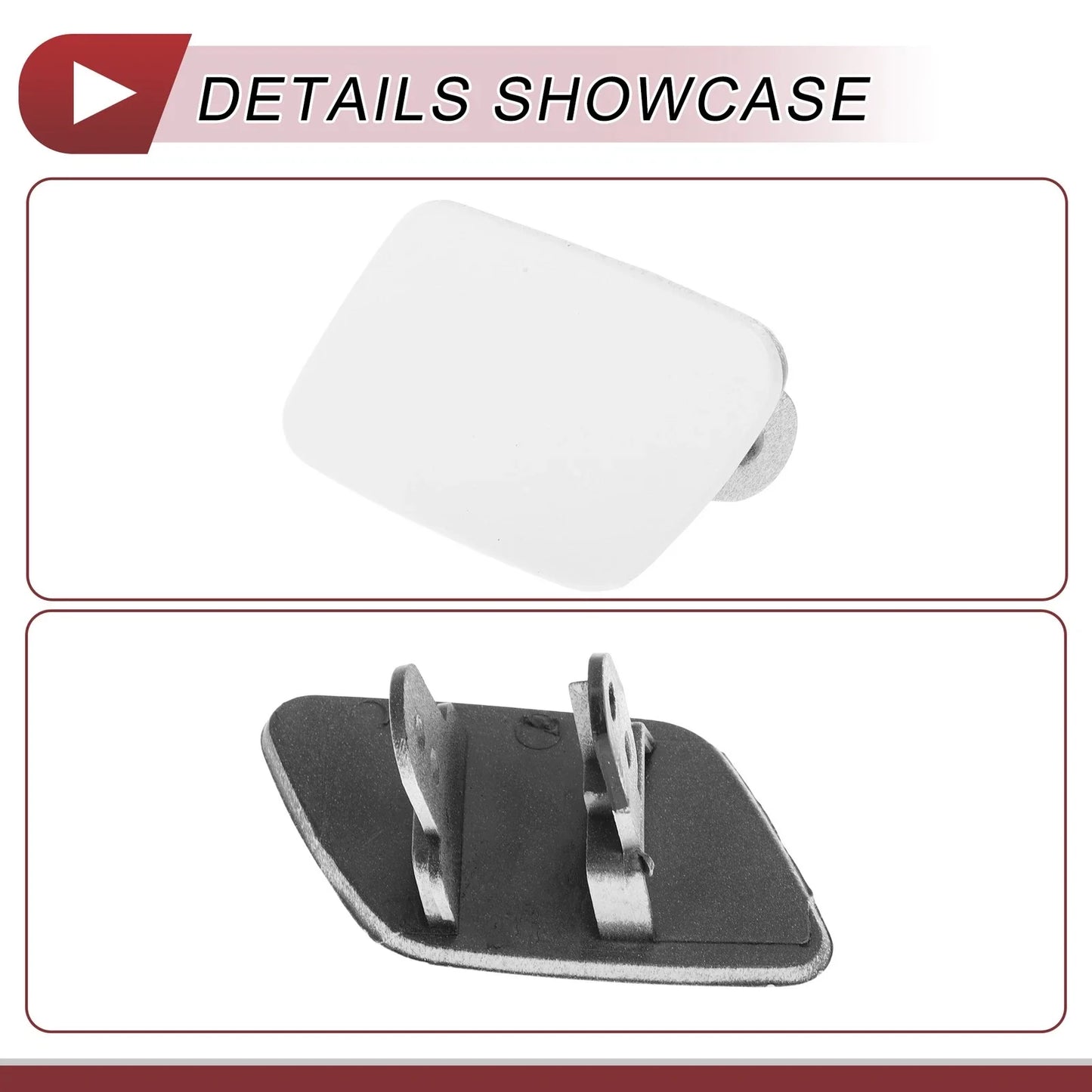 Front Left Bumper Trim Nozzle Cover for BMW X5 White (2007-2013)