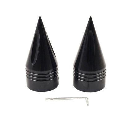 Black Front Axle Cap Nut Cover for Harley Touring Road Street Glide Dyna