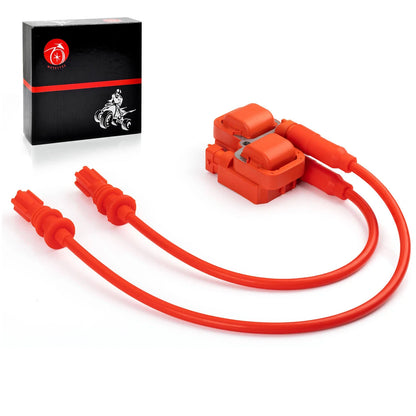 2x Ignition coil & spark plug cap for Polaris Scrambler 850/1000 (2007–2013)
