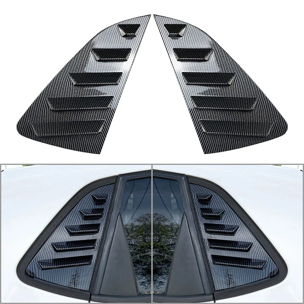Rear Side Window Louver Vent Trim Covers for VW Polo MK6 (2018 - )