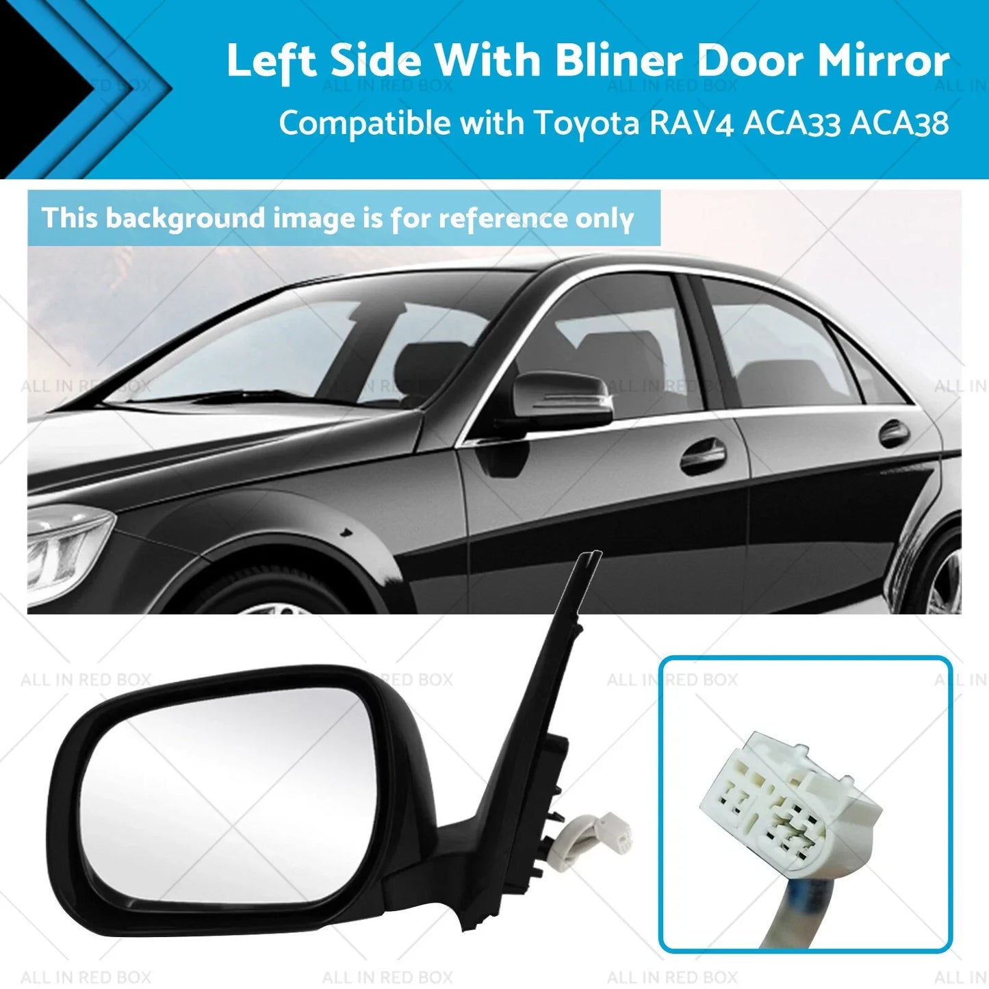 Left Side Door Mirror for Toyota RAV4 ACA33 ACA38 (2008-2012)