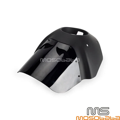Matte Black Headlight Fairing w/ 12" Windshield for HD Softail Low Rider S (20-23)