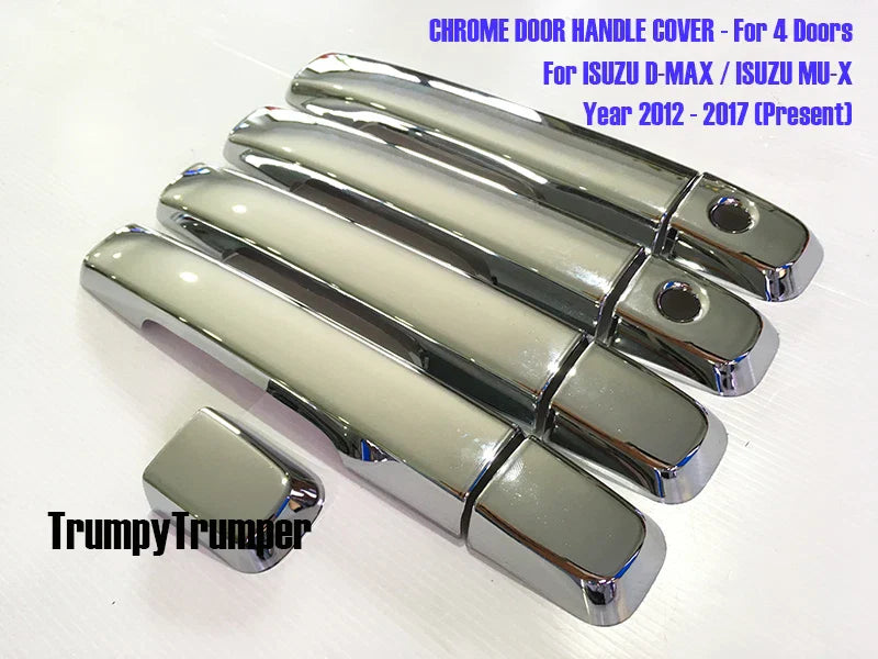 Chrome 4 Door Handle Cover Trim for Isuzu D-Max MU-X (2012-2019)