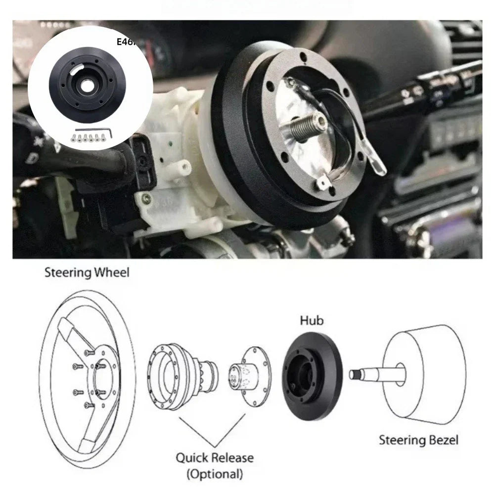Bolt-on Installation Hub Adapter Steering Spacer for BMW E46 (1998–2006)
