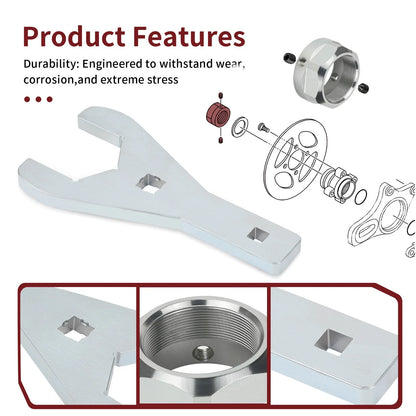 2 x Axle Nut Wrench Tool 46mm & Axle Lock Nut for Yamaha Raptor (2008–2024)