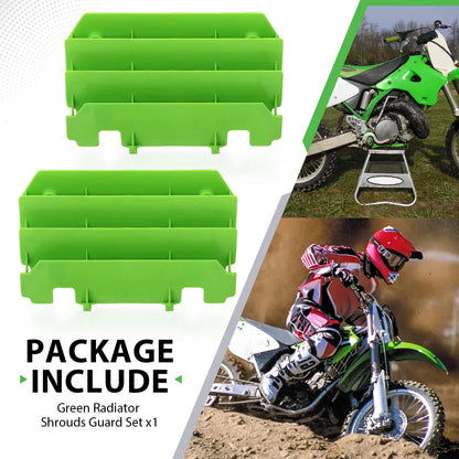 2PCS Radiator Shroud Guard for Kawasaki KX125 KX250 (1990–2023)