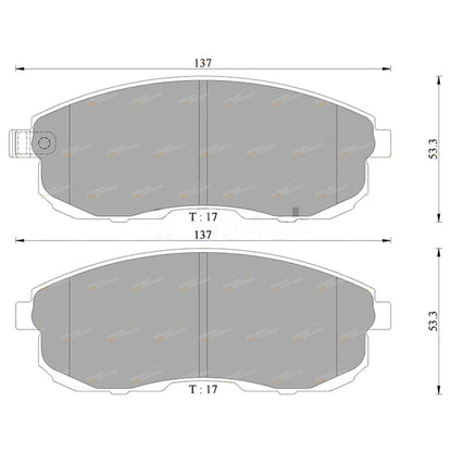 Front Disc Brake Pad Set 2.0L for Nissan 180SX S13 SR20DE SR20DET (1992-1997)