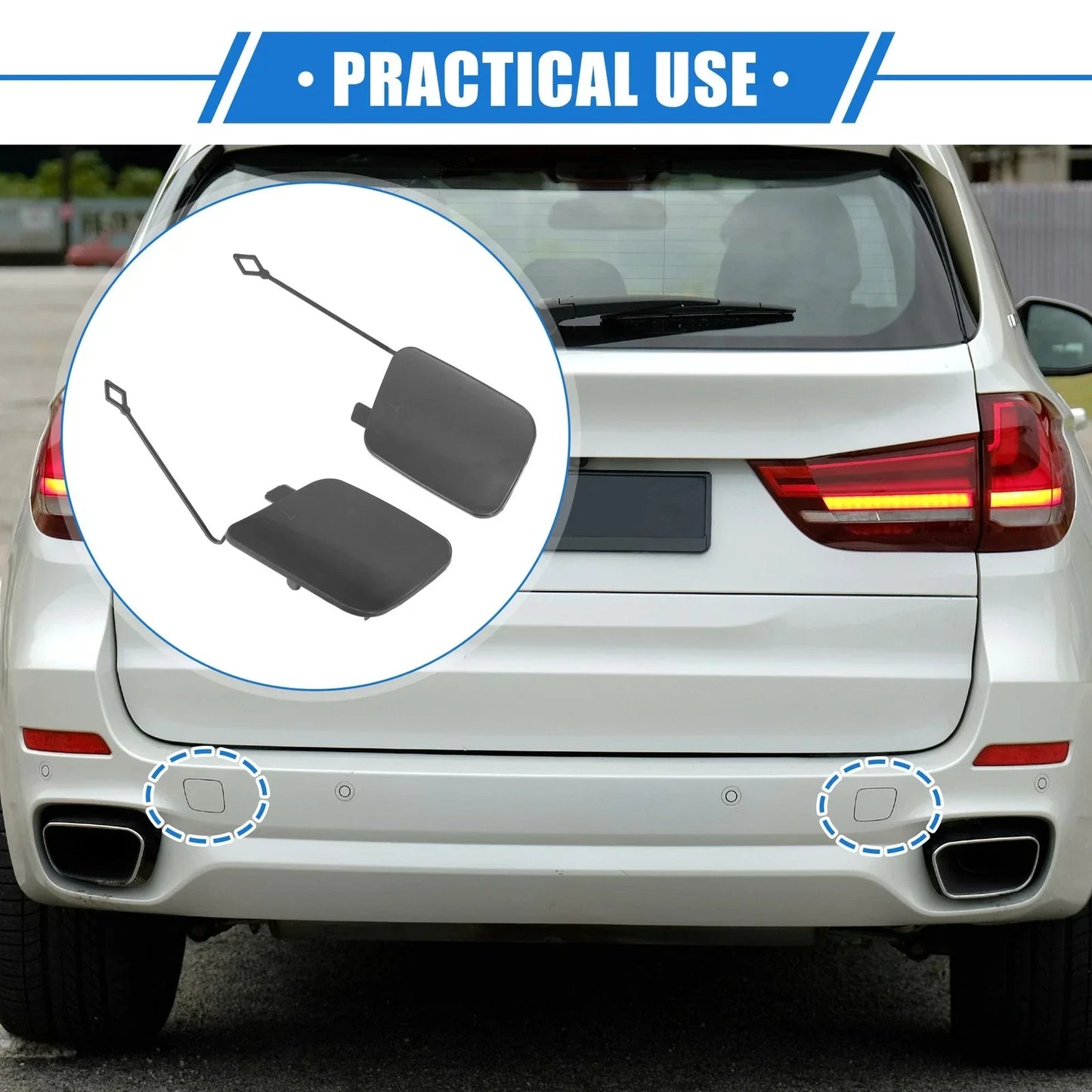Rear Tow Hook Eye Hole Cover Cap for BMW X5 (2016-2018)